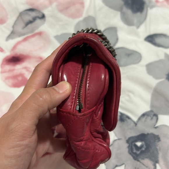 CHANEL Red Quilted Leather Easy Flap Bag - Picture 13 of 15